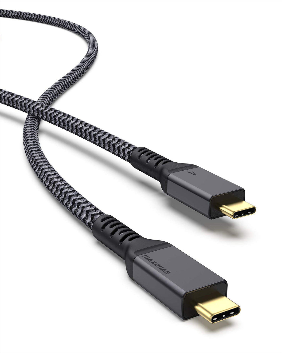 Maxonar [4Ft] Thunderbolt 4 Cable, 240W Thunderbolt Cable 40Gbps Sync 8K/5K@60Hz Display and for Thunderbolt 4, Thunderbolt 3, USB4, and USB-C Devices