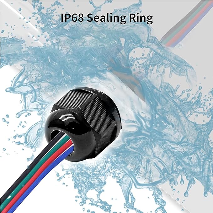 1-1/4" NPT Nylon Cable Glands, IP68 Waterproof Adjustable Cord Grip Cable Connector Strain Relief Wire Protectors for 25-32mm Cable Diameter, 2 Pcs, Black