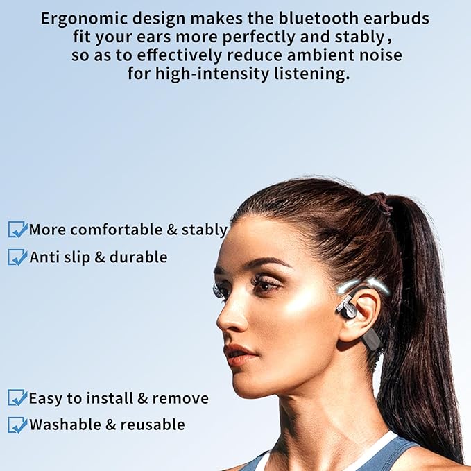 Silicone Earbud Tips Earbud Replacement Tips Eartips Fit Most in-Ear Earbuds(Inner Hole 3.8mm -5.1mm) Headphone Ear Tips Ear Bud Covers 9 Pairs S M L