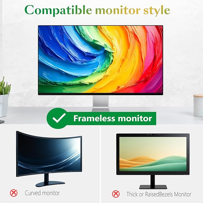 Magnetic Computer Privacy Screen Filter 27 inch for 16:9 Widescreen Monitor Desktop PC, 27in Hanging Removable Anti Blue Light Glare Eye Protection Shield, Anti Spy Screen Protector Panel