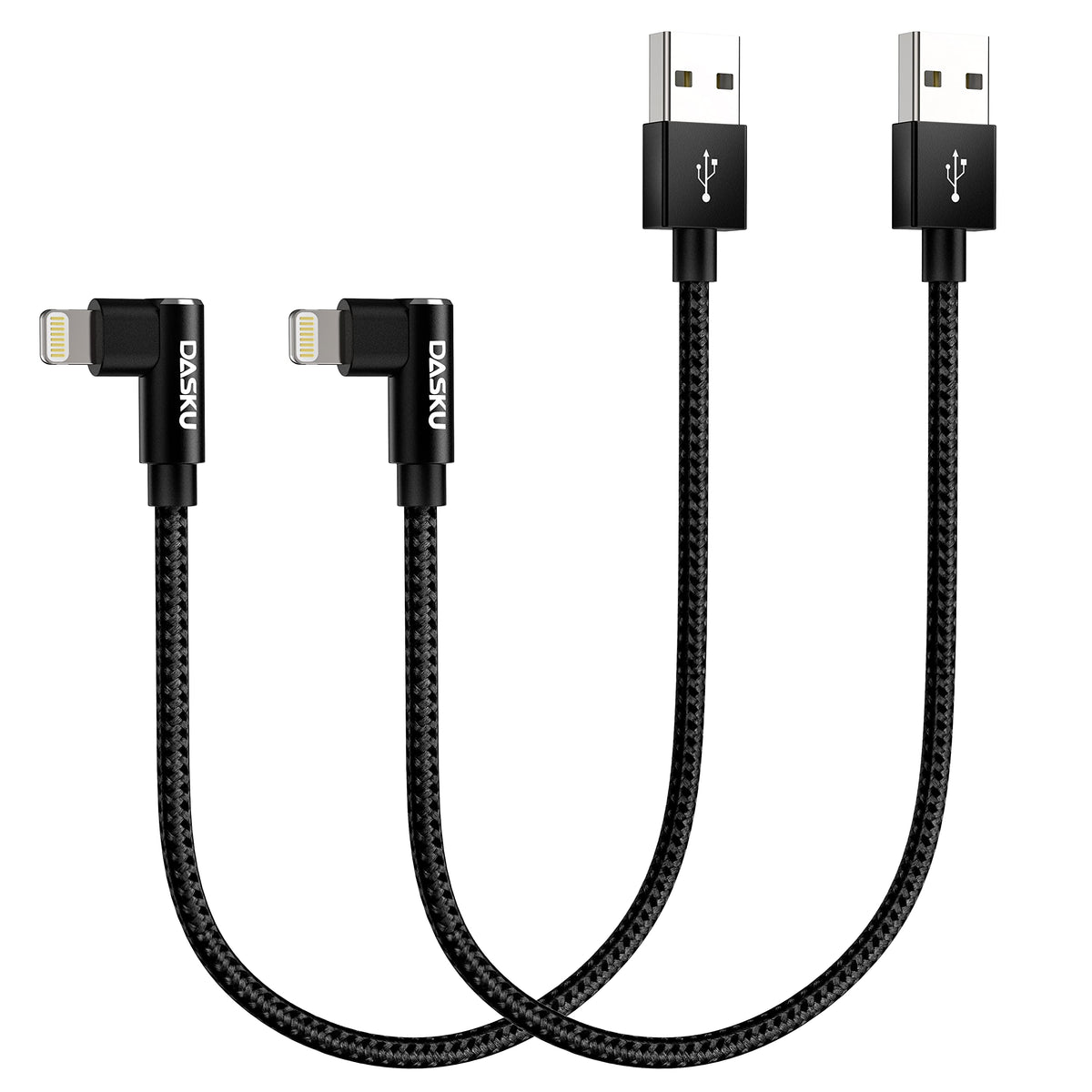 90 Degree iPhone Charging Cable [MFi Certified] Lightning Cable 10FT 2 Pack