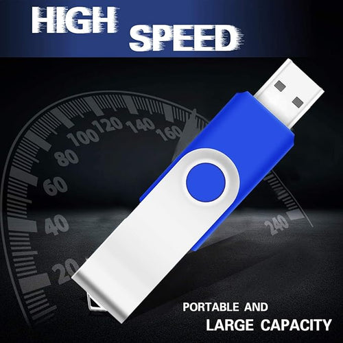 100-Pack of 16GB USB Flash Drive Bulk EASTBULL FAT32 Thumb Drive 16G(Blue)