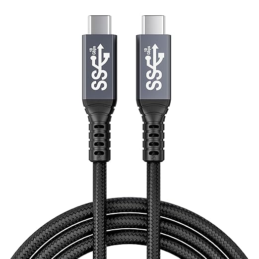 usbc to USB c 3.1,USB-c 10gbps Data Transfer Video 4K Monitor Cable 100W High Speed Data Transfer Fast Charging Cord Compatible with Monitor 3.3FT(1m)