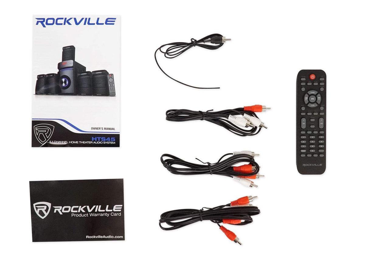 Rockville HTS45 5.1 Channel Bluetooth Home Theater Audio System