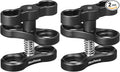 MINIFOCUS 2PCS 1'' Aluminum Ball Clamp Mount for Underwater Diving Light Arms Tray System, Photography Diving Camera, 360° Clip Adapter Bracket for Action Camera Flashlight Arms System