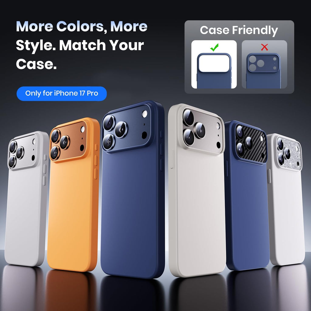 Hoerrye for iPhone 17 Pro Camera Lens Protector - 12FT Shatterproof