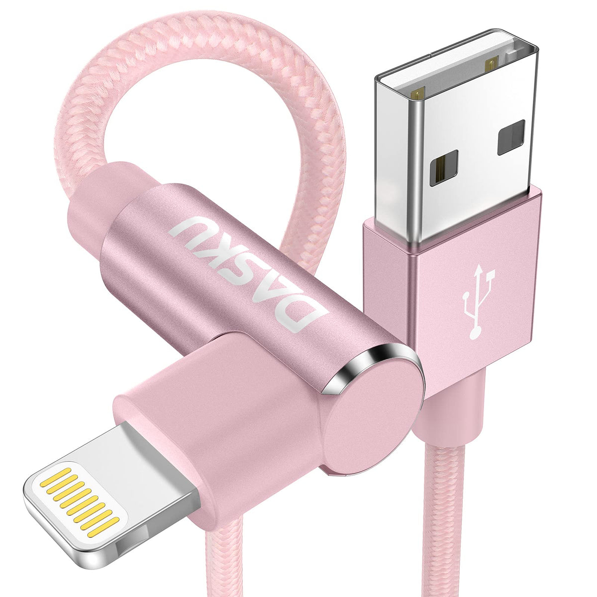 90 Degree iPhone Charging Cable [MFi Certified] Lightning Cable 10FT 2 Pack