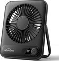 WHATOOK Small Desk Fan Personal Fans: 2000mah 10 Hours Battery Office Quiet Mini Desktop Fan Portable Rechargeable Travel Essentials