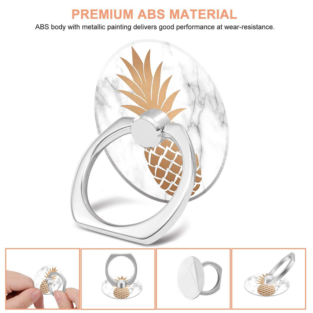 Bonoma Cell Phone Ring Holder,3-Pack 360 Degree Rotating Pineapple