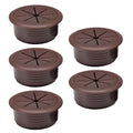 5 Pcs Desk Grommet 2-3/8" / 60 mm, Desk Hole Cover for Cables Coffee, Cable Grommet ABS Plastic, Desk Hole Grommet for Home & Office Pc, Detachable Cable Cord Organizer