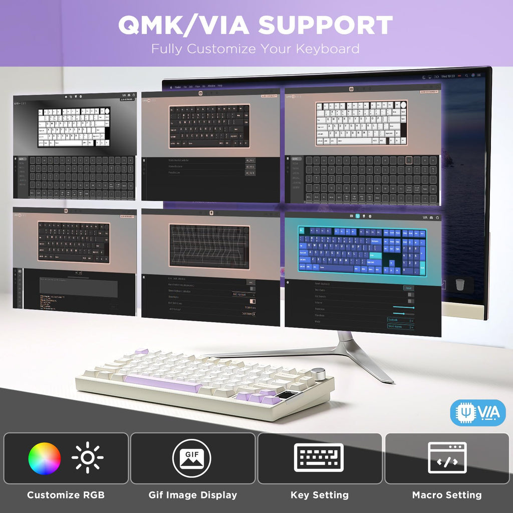 YUNZII AL80 QMK/VIA Aluminum Wireless Mechanical Keyboard