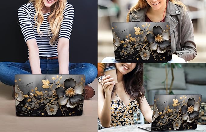 CISSOOK Compatible with MacBook Pro 13 inch Case M2 2025-2020 A2338 M1 A2251 A2289 Model with Touch Bar, Plastic Flower Hard Shell &Keyboard Cover&Screen Protector, Abstract Oil Painting