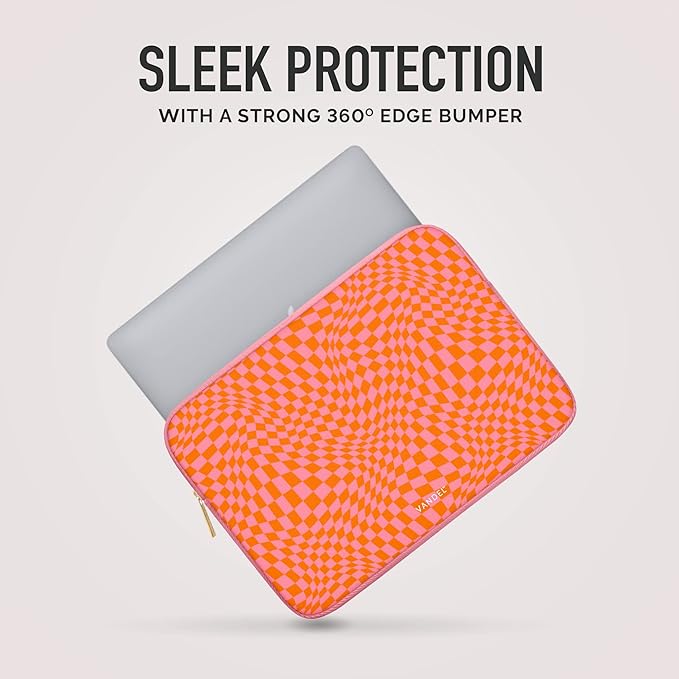Vandel MacBook Air 13 inch Laptop Sleeve, Fits 13-13.3 inch Laptops: Neoprene MacBook Pro & Air Case, Chromebook, HP Soft Cover | Thin Computer Carrying Bag, Pink Mac (M1 & M2) Pouch