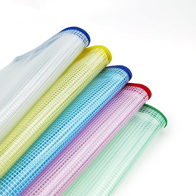 AUSTARK 20pcs Mesh Zipper Pouch Bags, Multipurpose Waterproof Organization Storage Bag for Office School Home Travel (B4 Size 15''x11'', Multicolored)