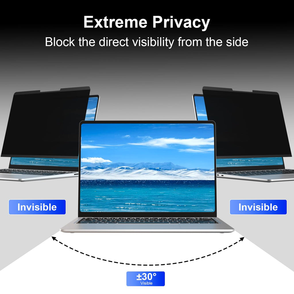 LUSA DESIGN 13.8 Inch Magnetic Privacy Screen for Microsoft Surface Laptop 7, Removable Anti Glare Screen Protector, Blue Light Computer Filter, Anti Spy Easy Install