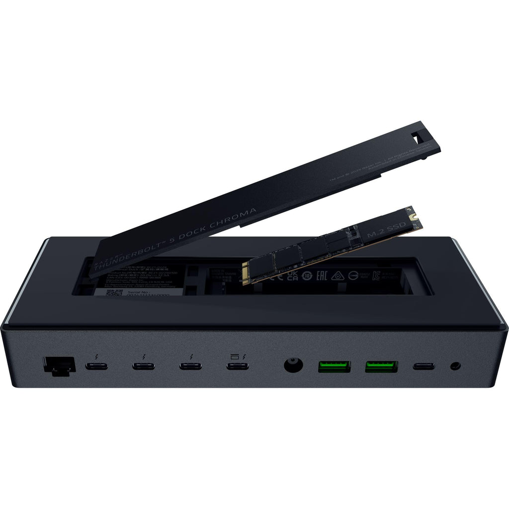 Razer Thunderbolt 5 Dock Chroma, 11 Ports + M.2 SSD Slot, Black