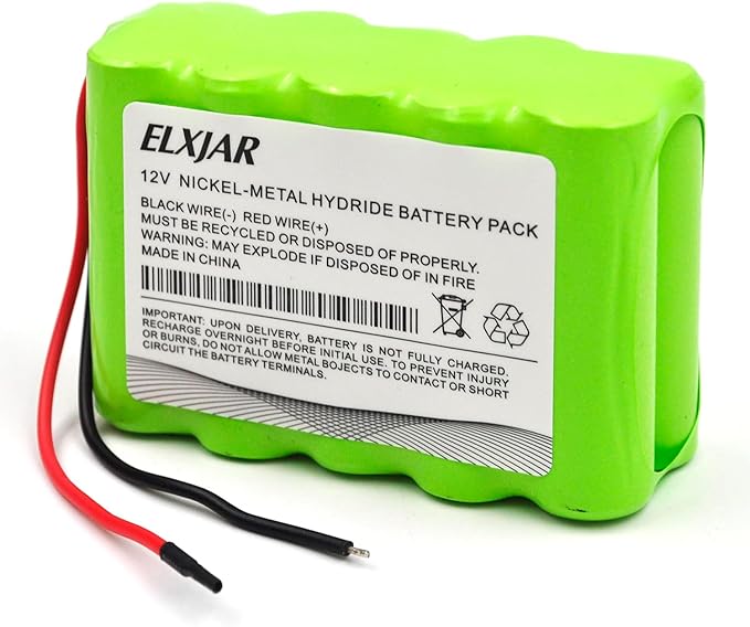 YUTSUJO (2-Pack) 12V 2000mAh Ni-MH Battery Pack with Bare Leads
