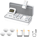 COMICA Vimo Q 4 Channel Wireless Lavalier Microphone System with Noise Cancellation, 4 Audio Tracks Output, 656ft Range, Wireless Mic for DSLR Camera, iPhone, Android,Recording Livestream(White)