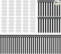 100 Pack Reusable Hook & Loop Cable Ties & Labels Kit - 50 Durable Cord/Wire Tags + 50 Self-Gripping Straps for Electronics Organizing, Home Office Cord Management (White & Black)