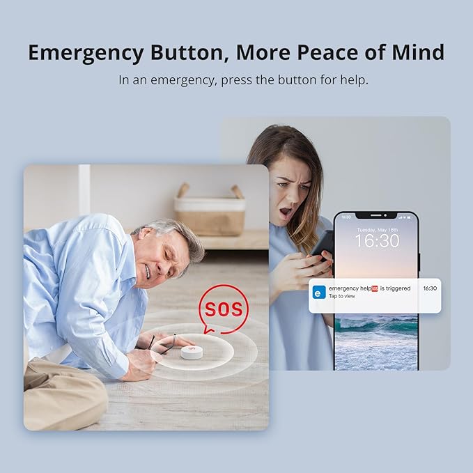 SONOFF Zigbee Switch, SNZB-01P Wireless Push Button, Supports to Create Smart Scenes, Trigger The Connected Devices on eWelink APP with Three Control Options, SONOFF ZigBee Bridge Required, 1Pack