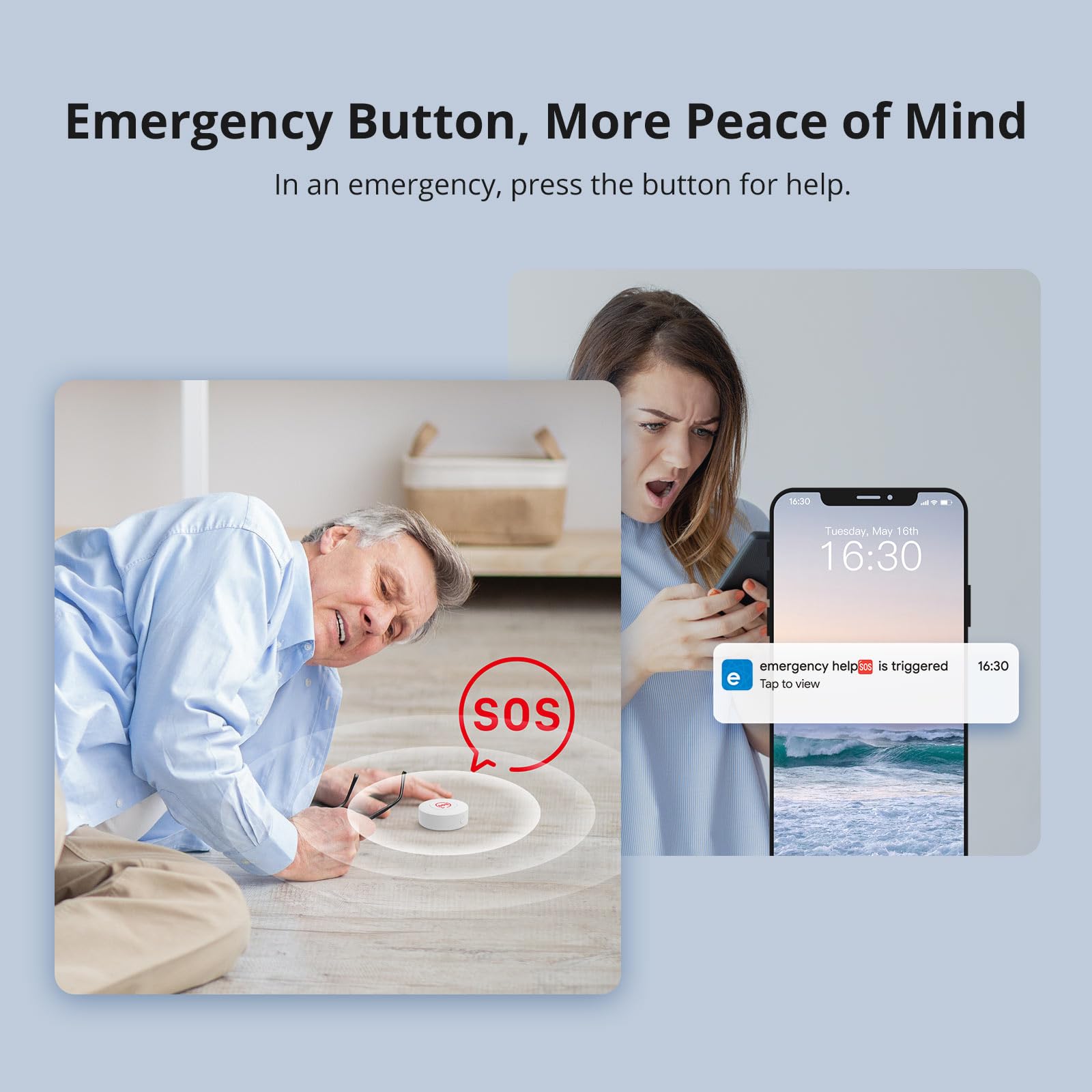SONOFF Zigbee Switch, SNZB-01P Wireless Push Button, Supports to Create Smart Scenes, Trigger the Connected Devices on eWelink APP with Three Control Options, SONOFF ZigBee Bridge Required, 1Pack