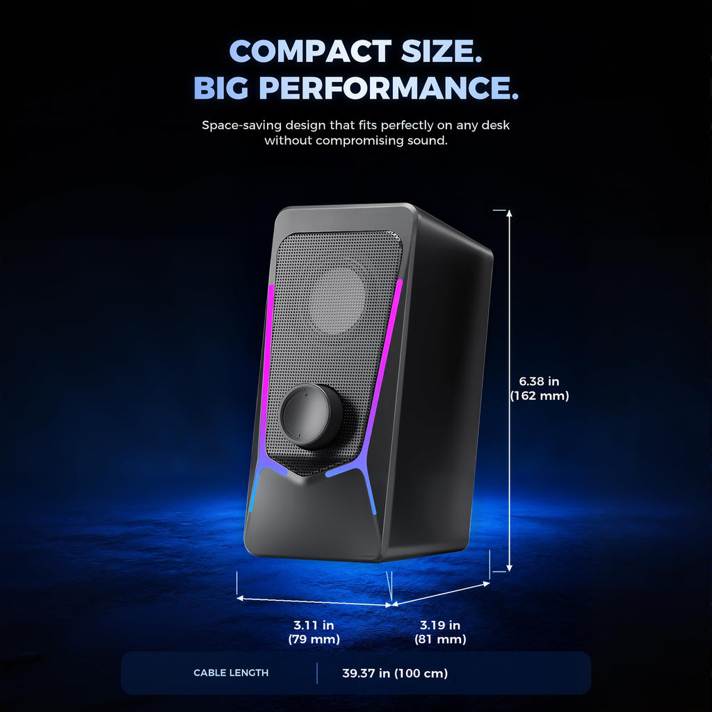ROSON Computer Speakers for Desktop PC, Gaming Speaker with Volume Control