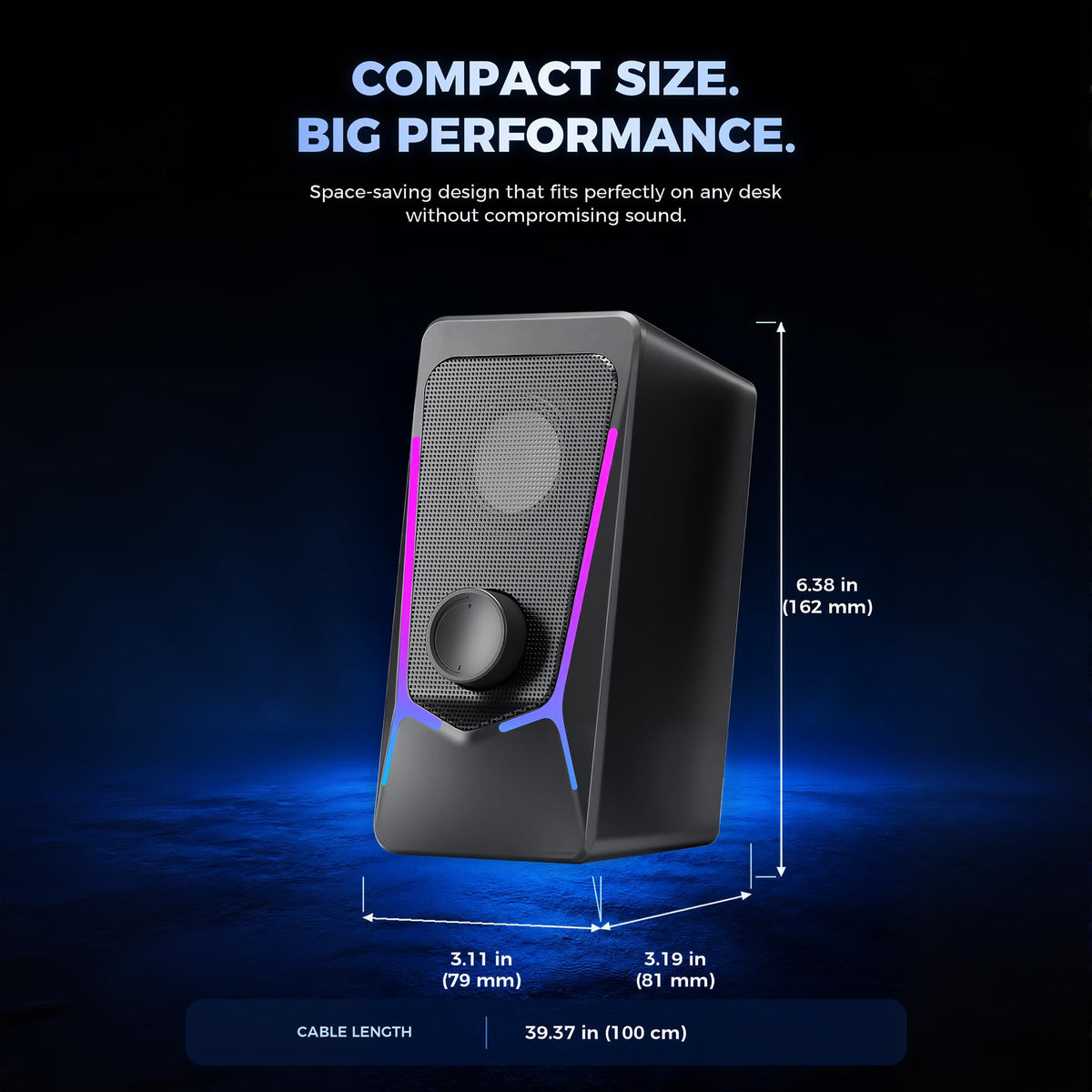 ROSON Computer Speakers for Desktop PC, Gaming Speaker with Volume Control
