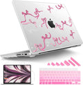 Tuiklol for MacBook Pro 14 Inch Case 2024-2021 Release M4 A3112 A3401 A3185/M3 A2918 A2992/M2 A2779/M1 A2442 Pro/Max,Hard Shell Case with Keyboard Cover & Screen Protector for Touch ID,Bow