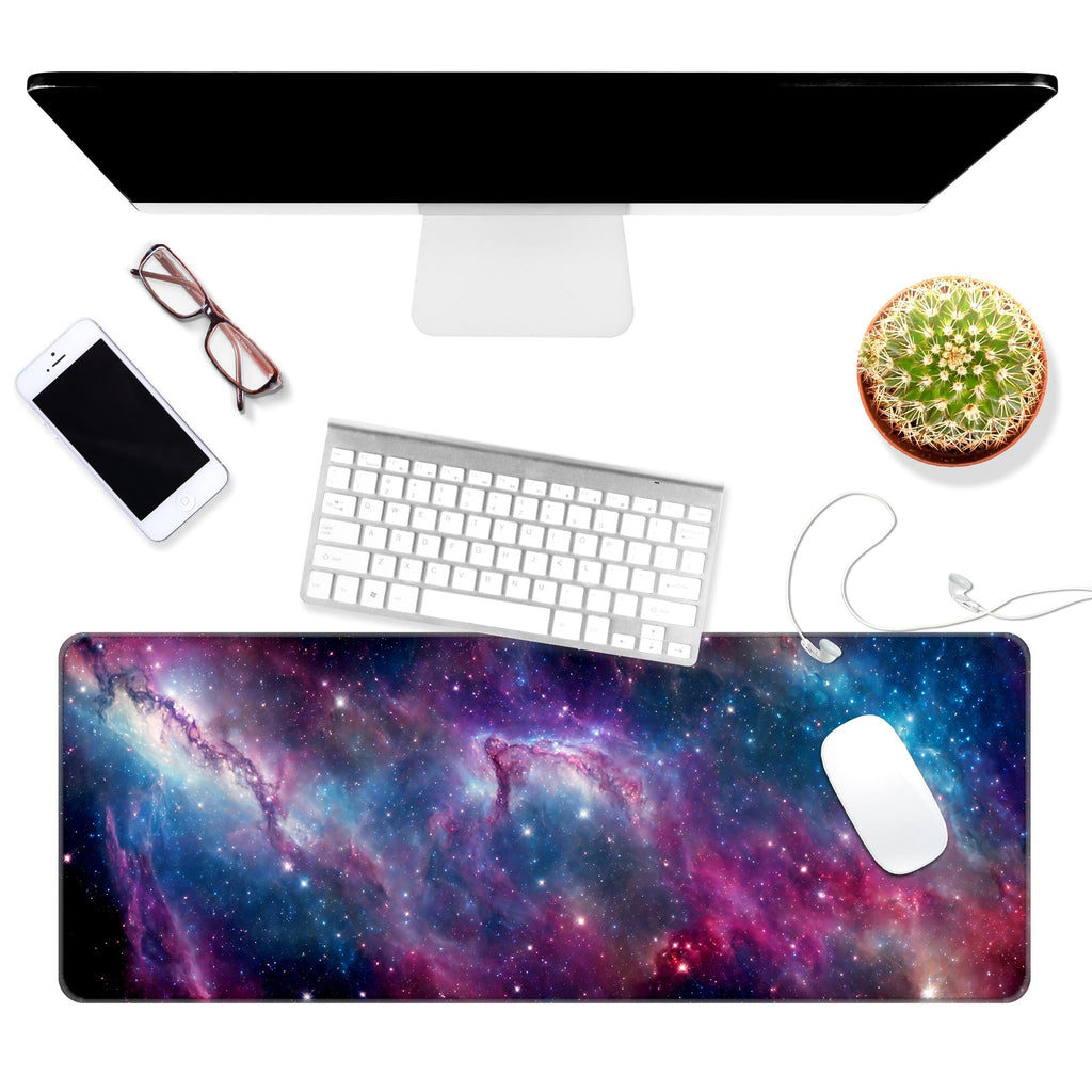 Dynippy Large Thin Mouse Pad with Stitched Edges, Galaxy Nebula Space