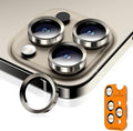 Camera Lens Protector for iPhone 16 Pro Max/16 Pro/15 Pro Max/15 Pro/14 Pro Max/14 Pro,Sapphire Glass Metal Individual Camera Cover Screen, Anti-drop, Case Friendly- Natural Titanium
