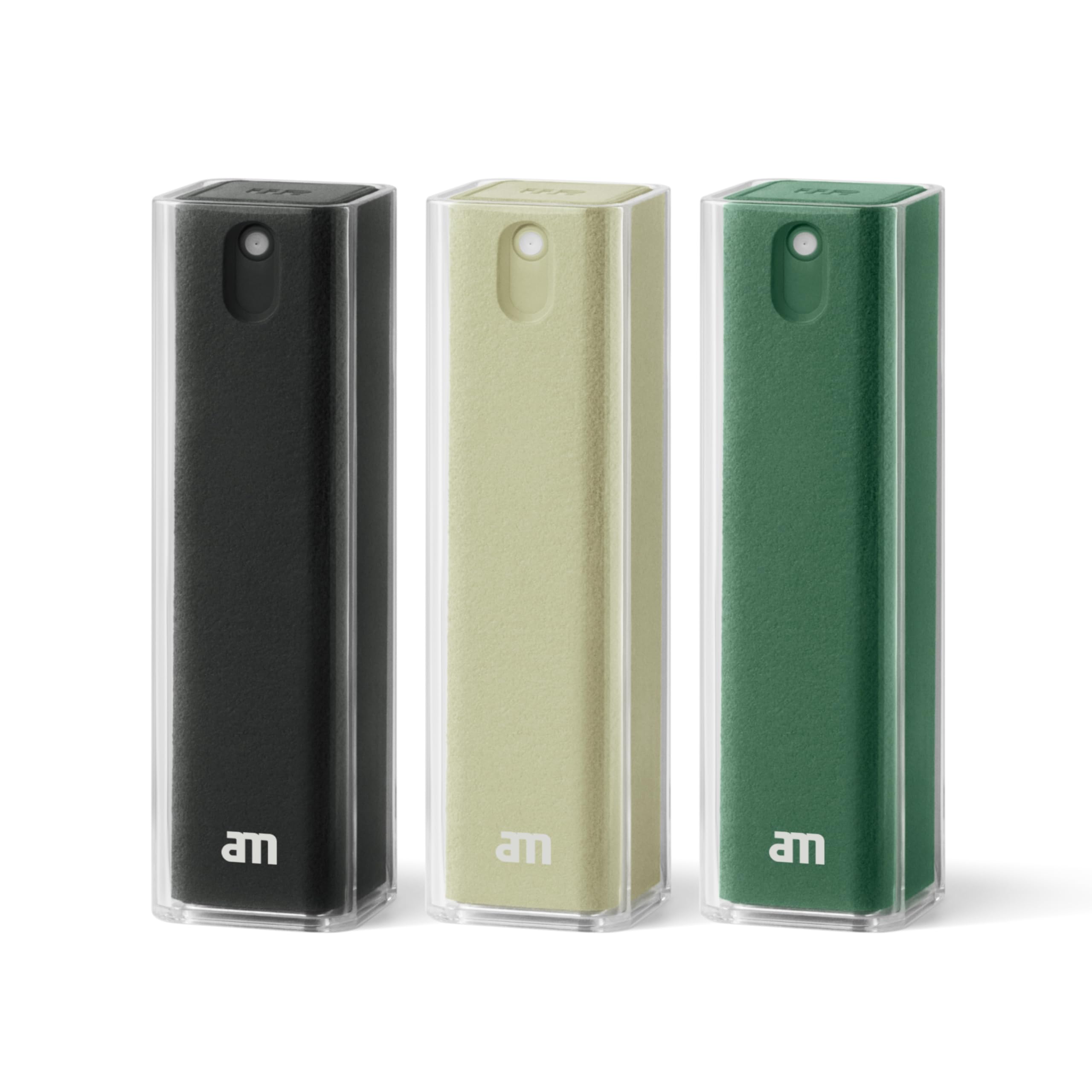 am Mist Screen Cleaner Spray with Microfiber Cloth – Alcohol-Free, Green