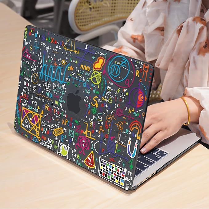 Compatible with M4 MacBook Air 13.6 inch Case 2025 2024 2023 2022 A3240 A3113 M3 A2681 M2 Chip, Crystal Printed Pattern Plastic Hard Case Cover for Mac Air 13 M4 Touch ID, Abundant Formula