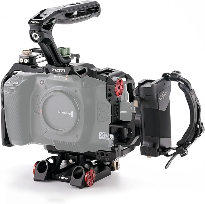 Tilta Advanced Kit for BMCC 6K | Includes Full Cage, Top Handle, Adv. Side Handle, Baseplate, and More | Compatible with Black Magic Design Cinema Camera 6K | Cold Shoe/Arri Rosette/NATO Rail