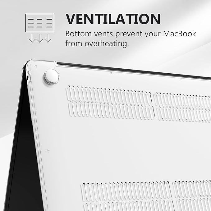 iCasso Compatible with MacBook Air 13 inch Case 2020-2018 Release M1 A2337 A2179 A1932, Elegant Floral Protective Hard Shell Case +Keyboard Cover + Screen Protector（White）