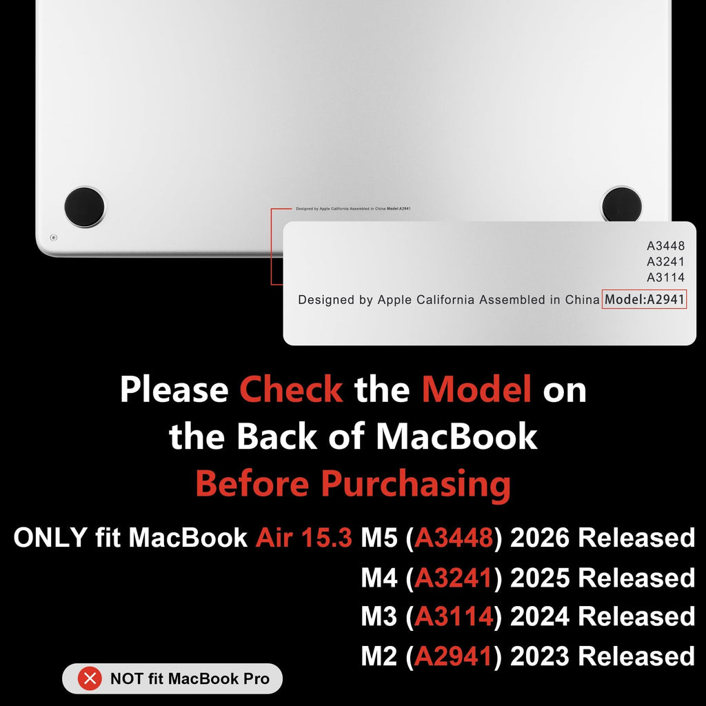 MEEgoodo for M5/M4/M3/M2 MacBook Air 15 inch Case 2026 2025 2024 2023, Case Fit Model (A3448/A3241/A3114/A2941) for MacBook Air 15.3 inch, Funny Giraffe