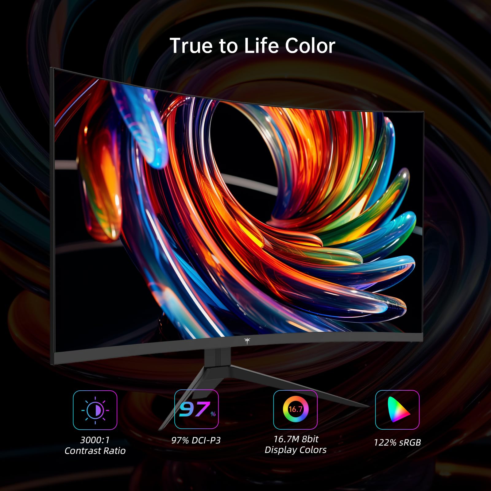 KTC 32 Inch Curved Gaming Monitor - FHD 1080p 165Hz Curve Monitor, 1500R, 1ms MPRT, Adaptive Sync, 122% sRGB, DP/HDMI, Tiltable, Eye Care, VESA, HDR10 for Gaming Home Office Business, H32S17C