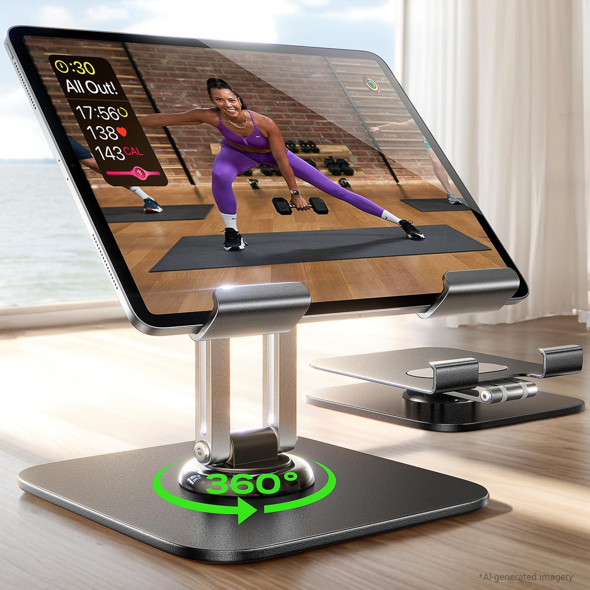 LISEN for iPad Stand Holder, Aluminum Tablet Stand Holder for iPad