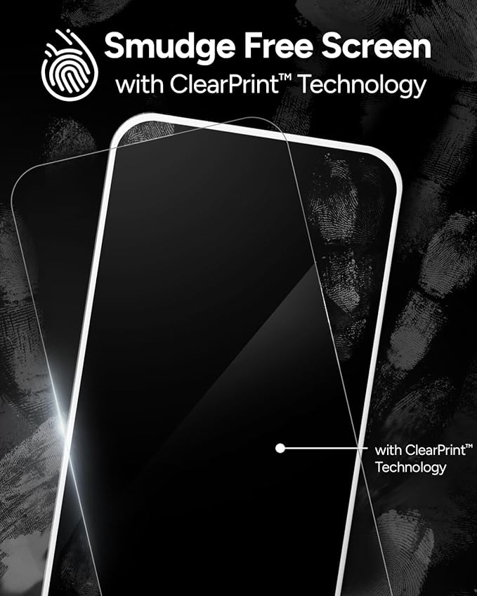 ZAGG Glass Elite Screen Protector for iPhone 16/15-5X Stronger, Reinforced Edges, Ultra-Strong Tempered Glass, Scratch Resistant, Anti-Smudge, InvisibleShield, Easy Installation, Eco-Friendly