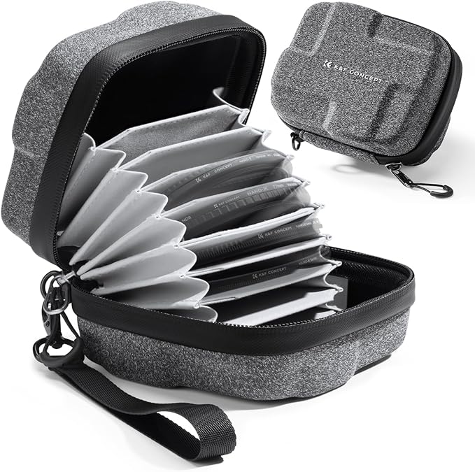 K&F CONCEPT 10 in 1 Lens Filter Case, Filter Bag Up to 95mm