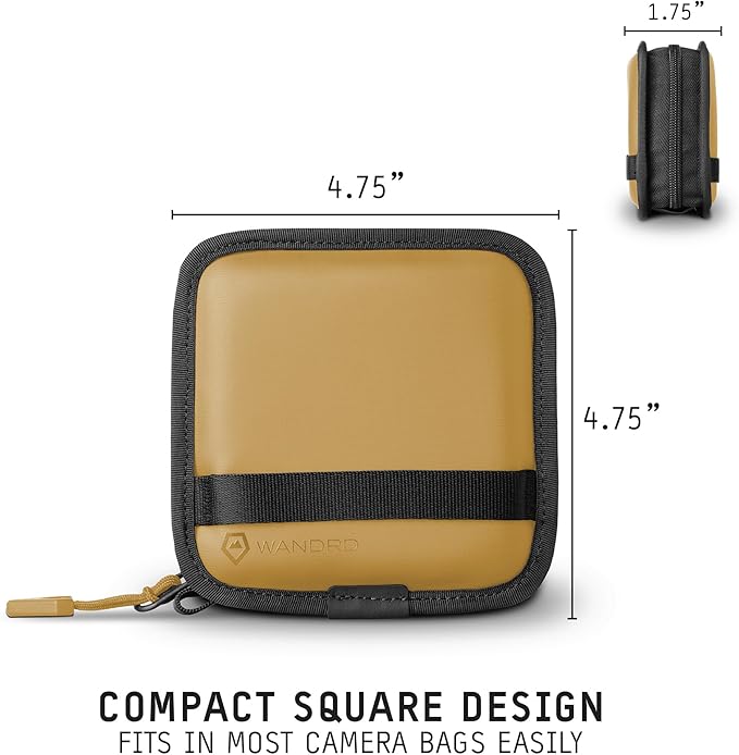 WANDRD Lens Filter Case - Store 4 Filters in Your Camera Backpack or Camera Case, Protect Photography Accessories from Scratches, Dust & Impact (Dallol Yellow)