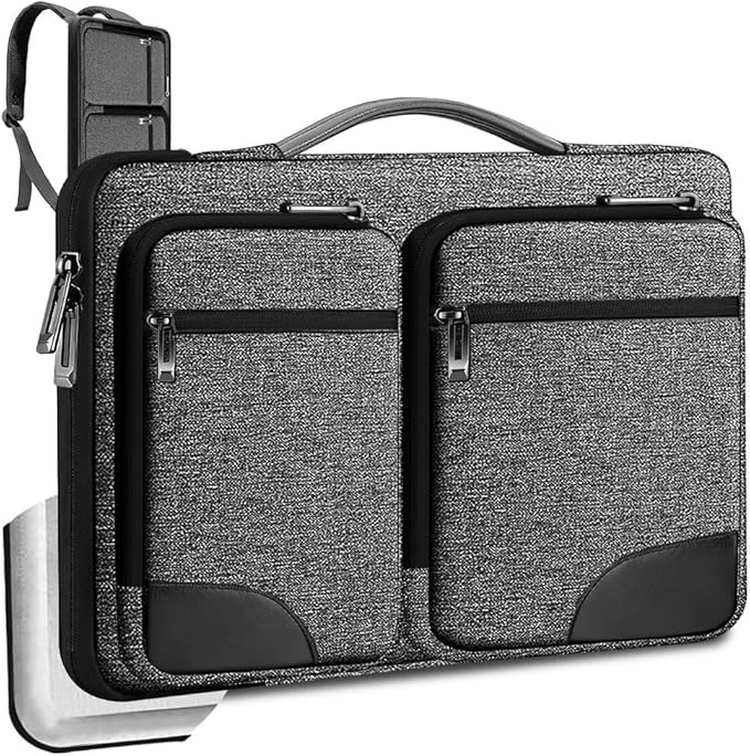 ZINZ 360 Protective Laptop Case 15" 15.6" 16" Sleeve, Water-Resistant Handbag with Straps Compatible with 16" MacBook Neo, MacBook Pro Air 16"/15", XPS 16" and Most 15" 15.6" 16" Notebooks,G01BK02