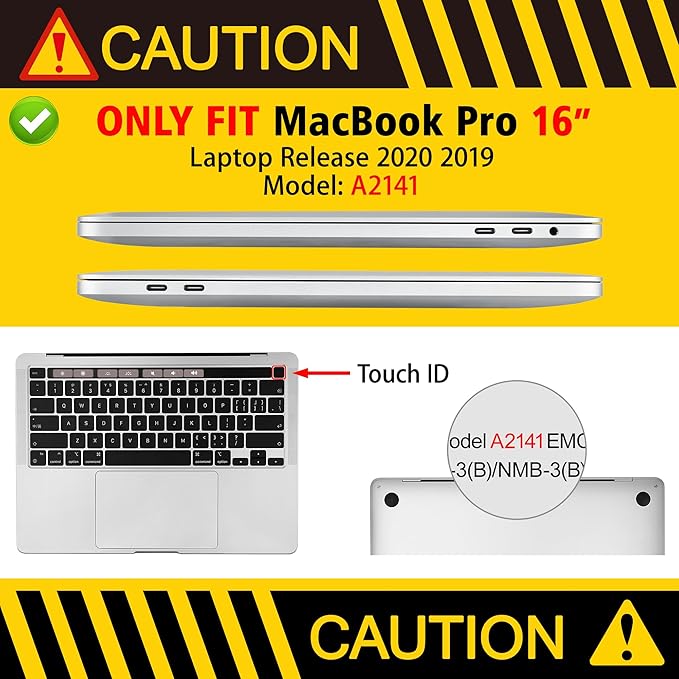 for MacBook Pro 16 inch Case 2019 2020 Release Model A2141, Plastic Hard Shell Cover with Keyboard Cover & Screen Protector for MacBook Pro 16 inch with Touch Bar & Touch ID, Star Bow