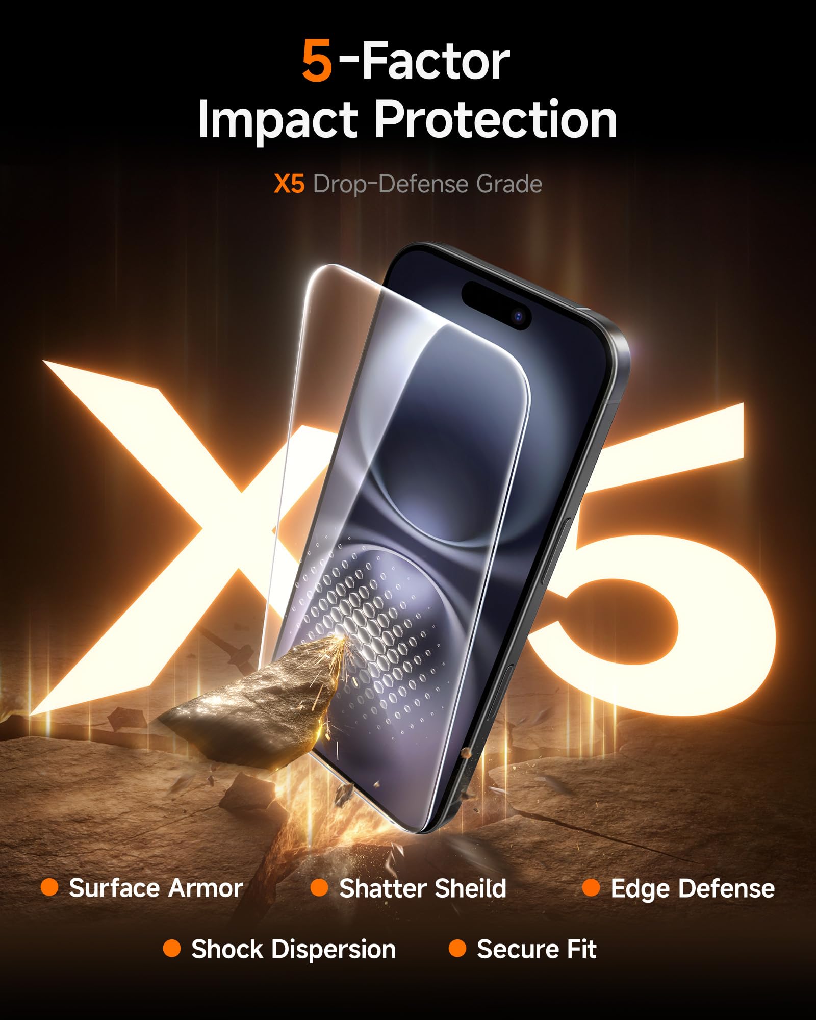 SMARTDEVIL 2 Pack for iPhone 16 Plus/iPhone 15 Plus Screen Protector