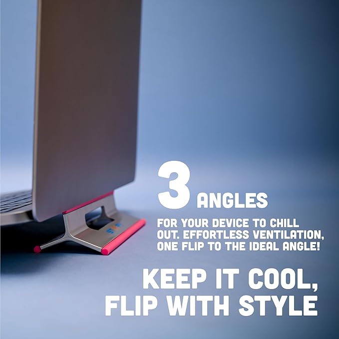 Steepy Adjustable Laptop Stand - 3 Heights Computer Riser for Desk - Portable With Adjustable Height