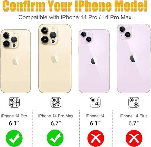 AGVEE 3+3 6 Pack for iPhone 14 Pro & Max Camera Lens Protector Cover