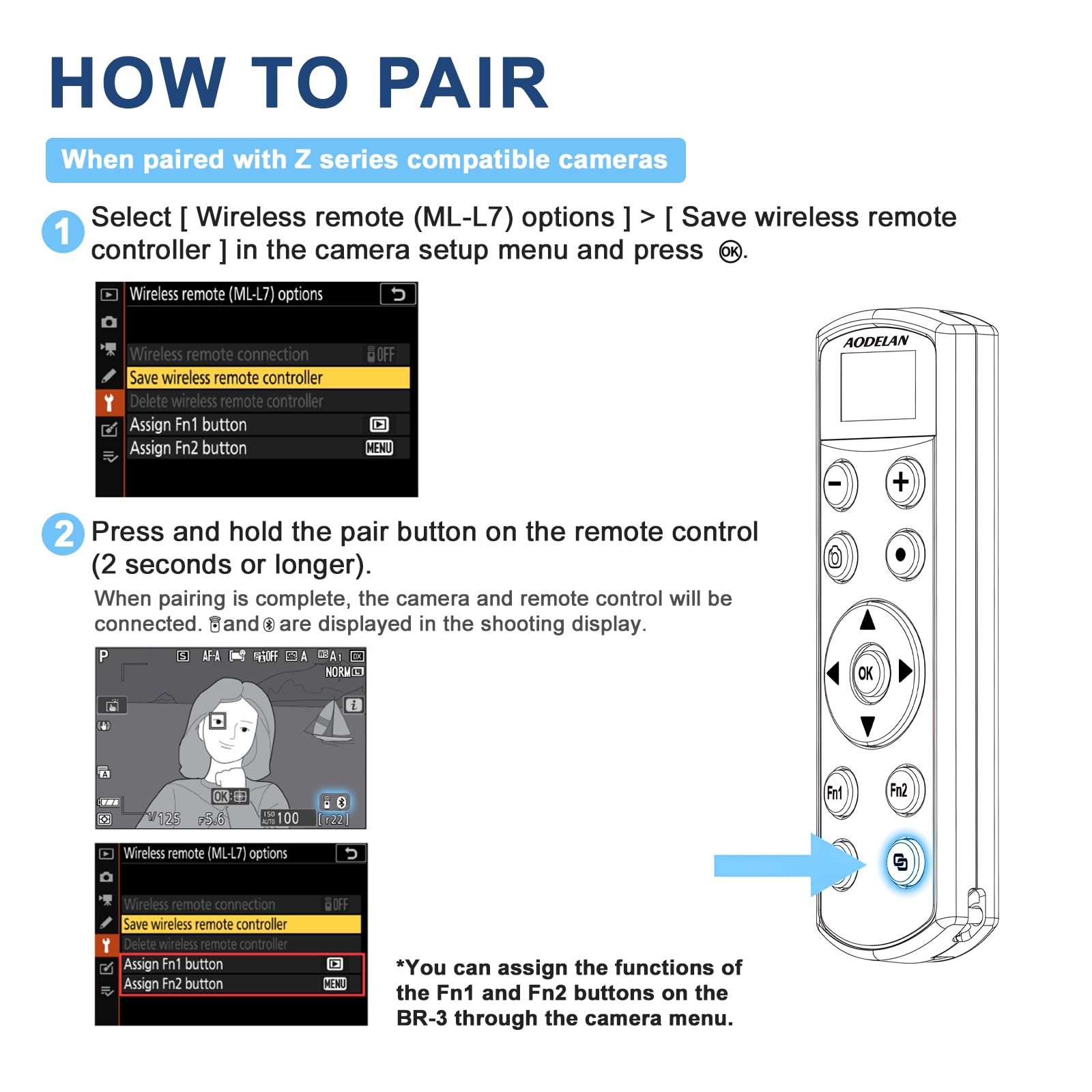 Rechargeable Shutter Release for Nikon Wireless Camera Remote Control