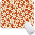Square Mouse Pad Cute Flowers, Personalized Premium-Textured Custom Mouse Mat Design, Washable Mousepad Cloth, Non-Slip Rubber Base Computer Mouse Pads for Wireless Mouse