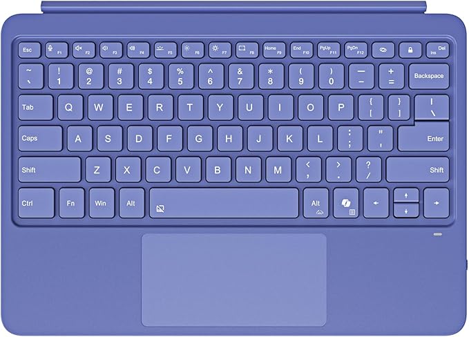 Magnetic Bluetooth Keyboard Cover for Surface Pro 12" 1st 12 inch Laptop Released in 2025 with Backlit (Blue)