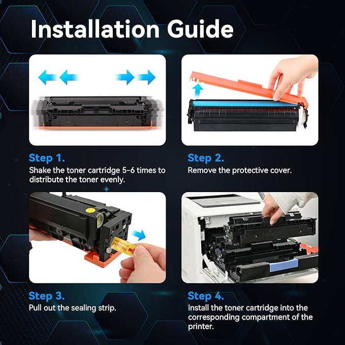 LEMERO 215A Compatible Toner Cartridge Replacement for HP 215A Toner Cartridge Work with HP Color Laseret Pro MFP M182nw M183fdw M155dw M155nw Printer (215A Black Cyan Yellow Magenta, with CHIP)