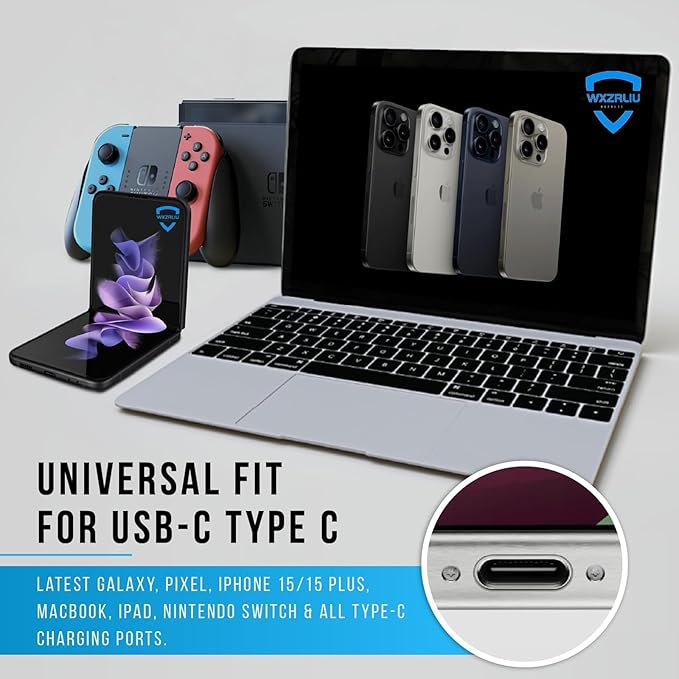 10PCS USB C with Grip Port Dust Plug, Easy Grip Dust Plug Cover, Type-C Dust Plug,Includes 8 Types Digital Product Cleaning and Protection Kits,for All Type C Ports,Compatible with iPhone 15 16